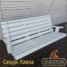 Деревянная лавка для садовых качелей